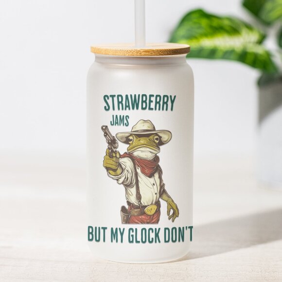 Frog Mug, Funny Meme Mug, Unhinged Graphic, Funny Mugs, Strawberry Jams, 16oz - Picture 1 of 7
